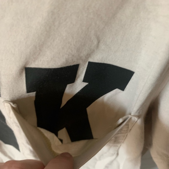 PINK bold logo v neck shirt top, embordered logo on sleeves - Picture 4 of 5